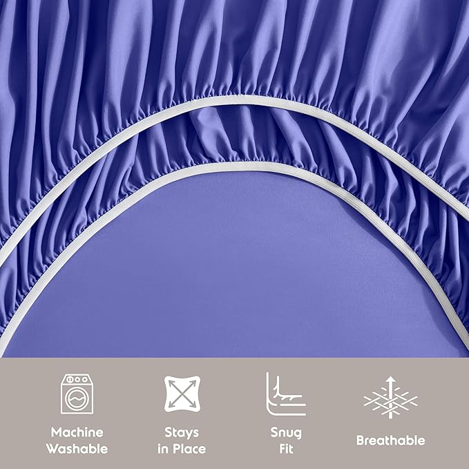 Nestl California King Sheet Set - 1800 Ultra-Soft Microfiber Cal King Bed Sheets - Double Brushed - Deep Pockets - Easy Fit - 4 Piece Set - Bed Sheets (California King, Royal Blue)