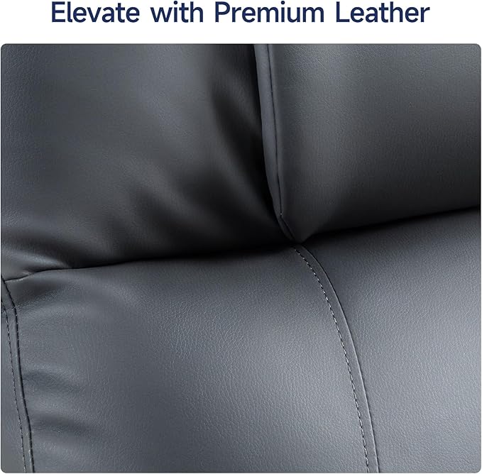 Power Lift Recliner Chair for Elderly with Massage & Heat, 160° Adjustable PU Leather Electric Recliner with Remote, Cup Holders, Side Pockets, and Stand Assist for Living Room, Bedroom (Gray)