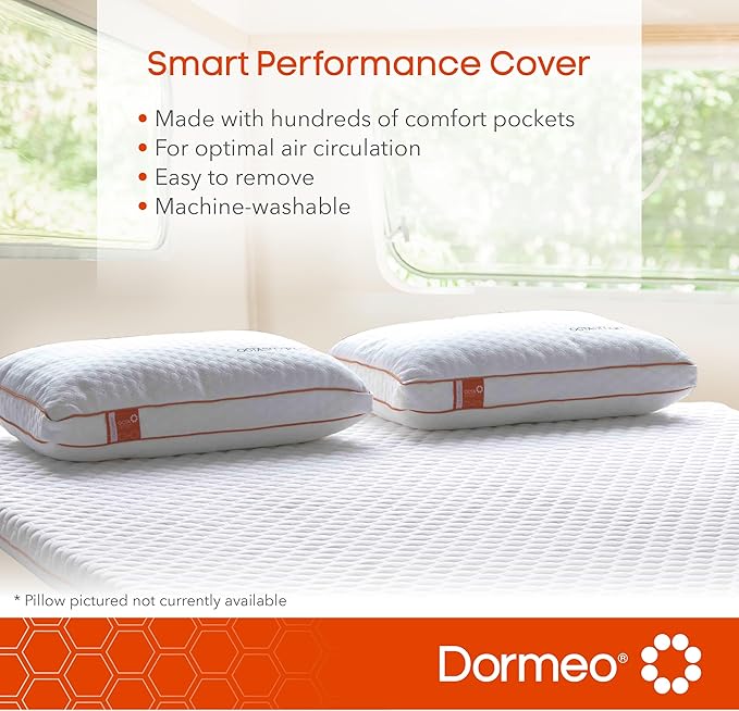 Dormeo RV Short Queen Cooling Mattress Topper, 3-Inch with Octaspring® Technology for Optimal Back Support, Medium Firmness