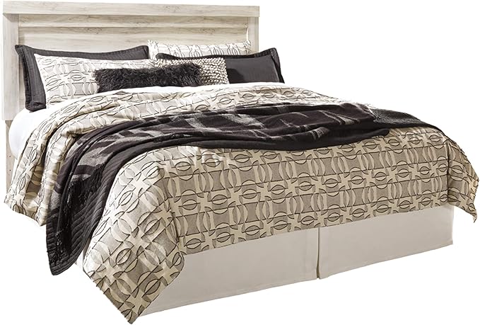 Signature Design by Ashley Bellaby Farmhouse Panel Headboard ONLY, King, Whitewash