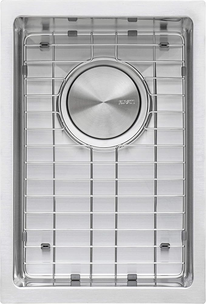 Ruvati 12 x 18 inch Rounded Corners Undermount Bar Prep Sink Tight Raduis - 16 Gauge Stainless Steel Bar Sink Single Bowl with Brushed Finish hides scratches, Easy-to-Clean Undermount Sinks - RVH7112