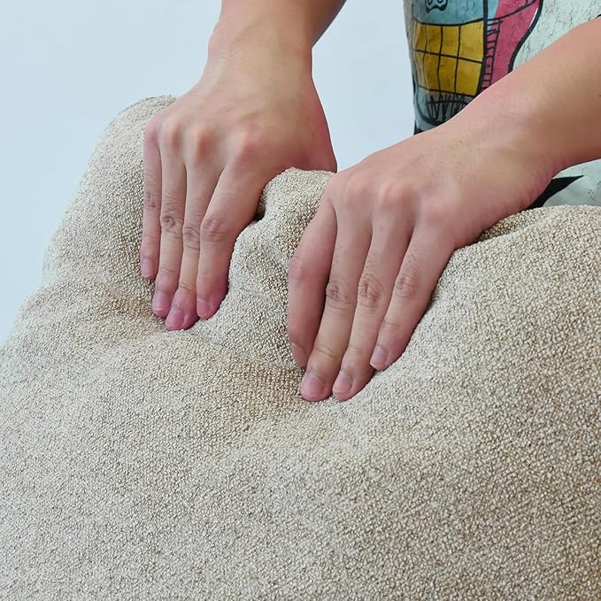 JACH U-Shaped Cloud Sectional Couch for Living Room, Modular Convertible Sectional Couch, Sofa Cushion Covers Removable, Comfy Sofas with Chaise Ottomans for Apartment, Office (Khaki)