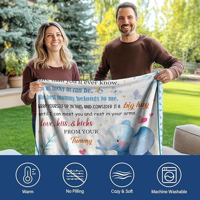 New Mom Gifts for Women, New Mom Blanket, Gifts for Mothers Day, Mother to be Gifts for 1st Time, First Pregnancy Gifts for Women Throw Blanket 50"x60"