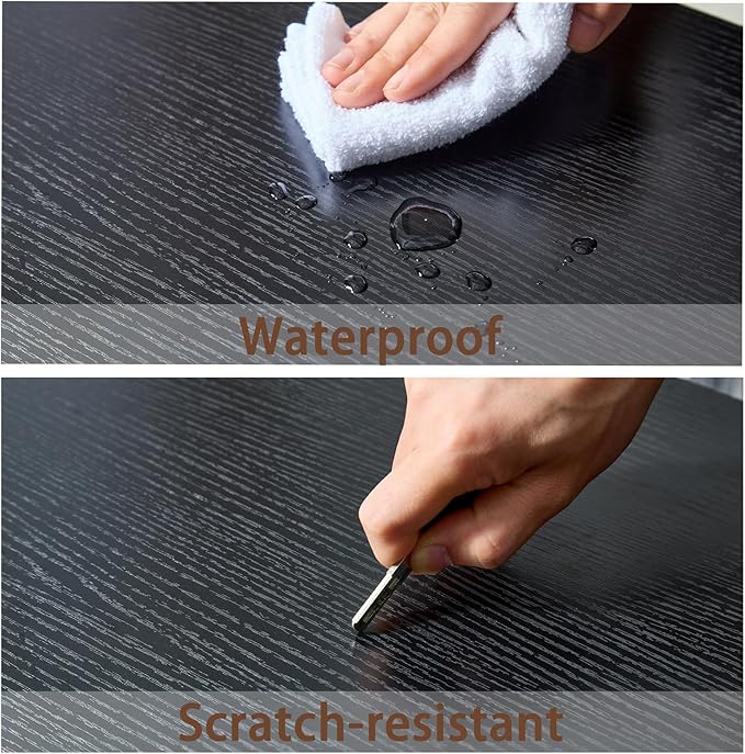 LIDYUK 6 Drawer Black Dresser for Bedroom Farmhouse Dresser Chest of Drawers, 55" Wide Clothes Organizer with Storage Cabinet Wood Chest of Drawers for Bedroom, Living Room