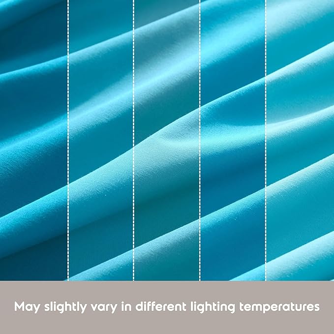 Nestl Split King Sheet Set - 1800 Ultra-Soft Microfiber Bed Sheets - Double Brushed - Deep Pockets - Easy Fit - 5 Piece Set - Bed Sheets & Pillowcases (Split King Size, Bright Blue)