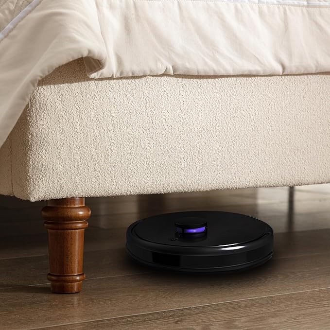 54" Tall Headboard Bed Frame with Boucle Upholstery, High Wingback Platform Bed, Sturdy Metal Foundation and Solid Wood Feet (Ivory, Queen (U.S. Standard))