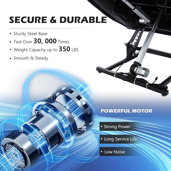 Power Lift Chair with Massage & Heat, Electric Recliner Chairs for Adults, Remote Control, Living Room Sofa, Standing Assistance, USB Ports, Stainless Steel Cup Holders, Chenill, Grey