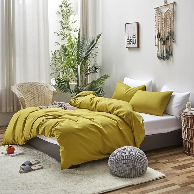 Luxlovery Chartreuse Comforter Set California King Moss Green Bedding Comforter Set Modern Grass Green Soft Breathable Blanket Quilts 3 Piece Bedding Set for Cal King Bed