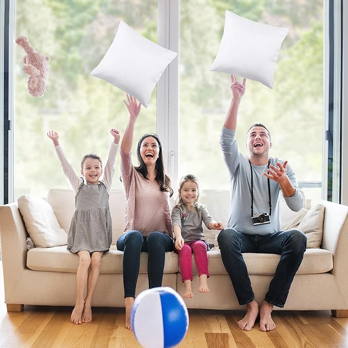 Utopia Bedding Throw Pillows Insert (Pack of 2, White) - 16 x 16 Inches Bed and Couch Pillows - Indoor Decorative Pillow