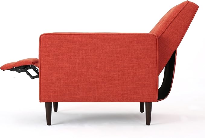 Christopher Knight Home GDFStudio Christopher Knight Home Mervynn Mid-Century Modern Fabric Recliners, 2-Pcs Set, Orange