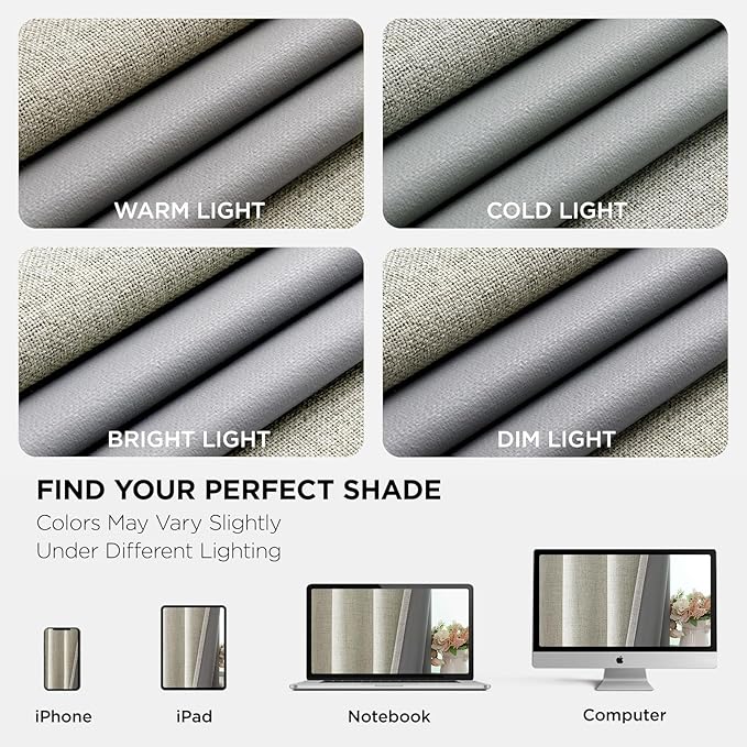 Joydeco Blackout Room Divider Curtains, Extra Wide Light Beige Sliding Door Drapes Living Room Curtains, 1 Panel 100W x 90L Inch Patio Door Drapes for Room Privacy