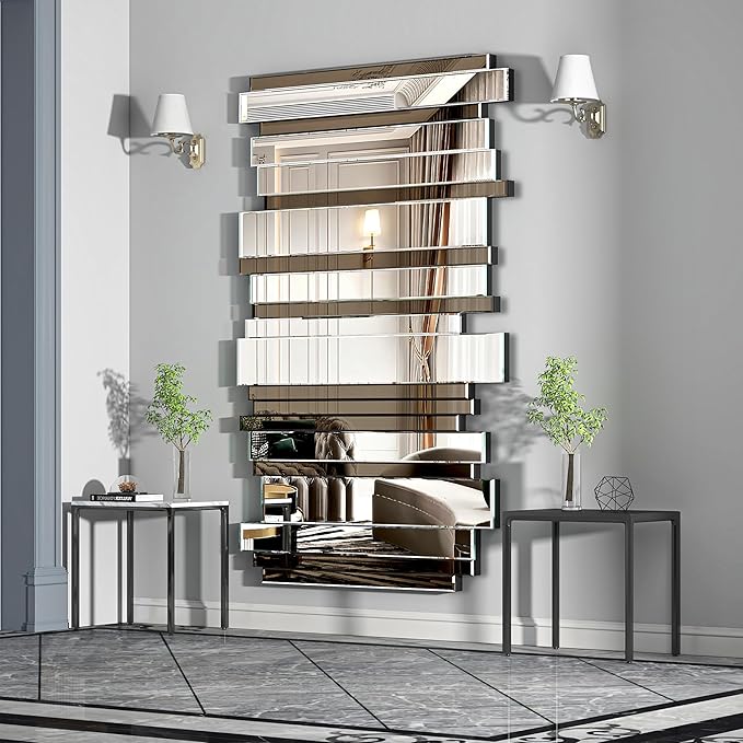 Mirrors for Wall Rectangle Accent Mirrors for Wall Contemporary Decor Livinig Room Decorative Mirror for Decor 27×55 in