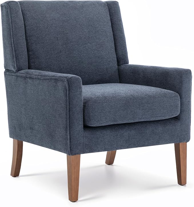 Accent Chairs for Living Room, Mid-Century Wooden Fabric Living Room Chairs, Arm Chair, Side Chairs for Living Room, Bedroom, Reading Nook