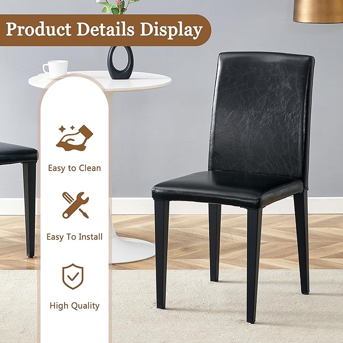 Glass Dining Table Set for 6, 63” Kitchen Table Set for 6, Modern Dining Room Table Set with Upholstered Chairs, Tempered Glass Tabletop with Y Shape Base