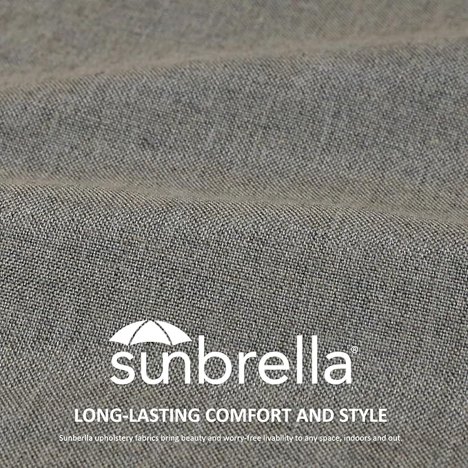 Sunbrella Decorative Outdoor Water Repellent Throw Pillows with Inserts, Set of 4, 16" x16" Pillows for Patio, Backyard, Bed, Couch, and Patio Furniture, Cast Shale