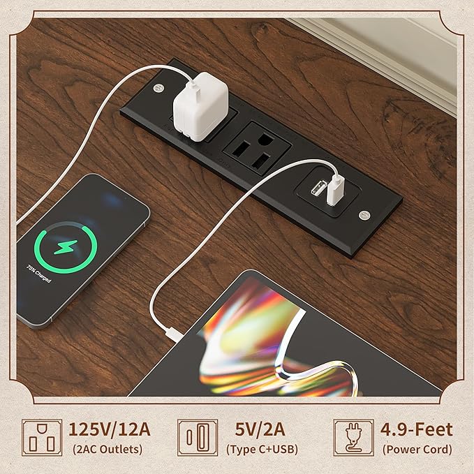 Dresser for Bedroom with Charging Station & Led Lights,55.02" TV Stand with 8 Drawers,Dressers & Chests of Drawers with Open Shelves,Hallway,Closet 55.02" W x 34.53" H x 15.77" D Brown