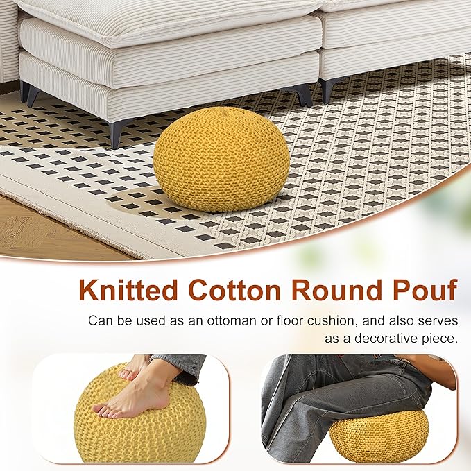 85.83" Sectional Couch, Cloud Couch with Two Movable Ottomans, Modular Sofa, Sectional Couches for Living Room and Office, Beige