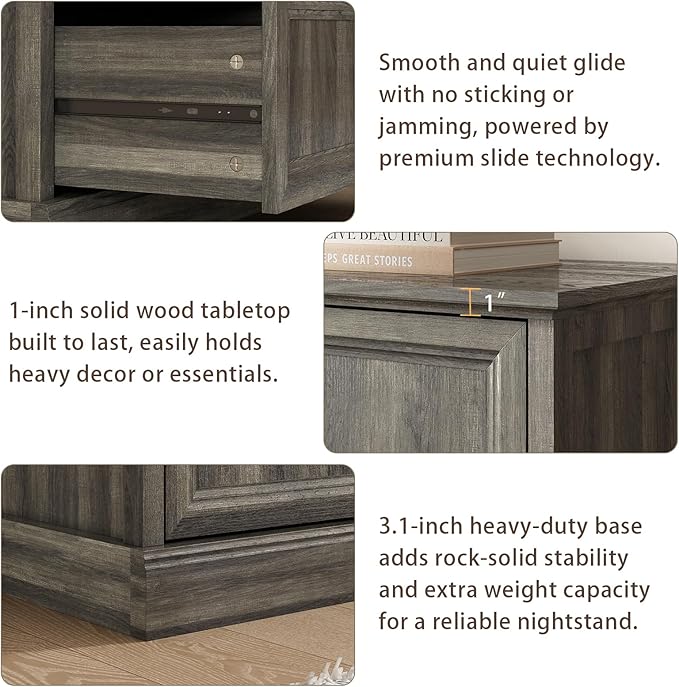 CARPETNAL Farmhouse 8 Drawer Dresser for Bedroom, 55 Inch Wide Modern Grey Dresser TV Stand with Large Drawers & Bar Handles, Rustic Wood Chest of Drawers for Bedroom, Living Room, Hallway, Entryway.