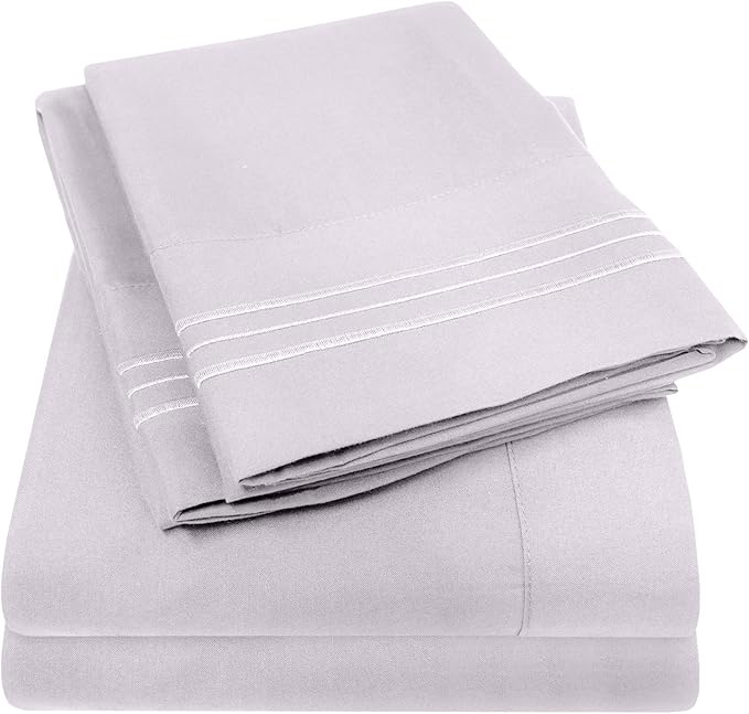 1500 Supreme Collection Queen Sheet Sets Lilac - Luxury Hotel Bed Sheets and Pillowcase Set for Queen Mattress - Extra Soft, Elastic Corner Straps, Deep Pocket Sheets, Queen Lilac
