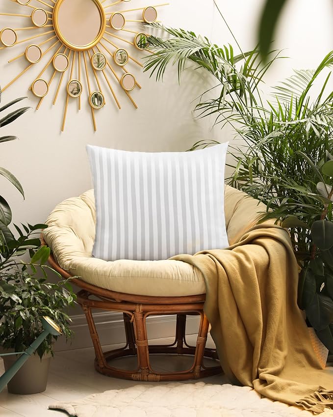 Pillow Insert Set of 4, Soft Virgin Microfiber Square Throw Pillow Inserts for Living Room, Couch Bed Pillows, Down Alternative Filled, 20x20 Inch(50x40cm White