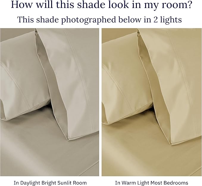 California Design Den Cal King Sheet Set Cotton - Luxury 800 Thread Count, 100% Cotton Sateen - California King Sheets Deep Pockets Bedding Set, Cooling & Softer Than Egyptian Cotton Sheets (Beige)