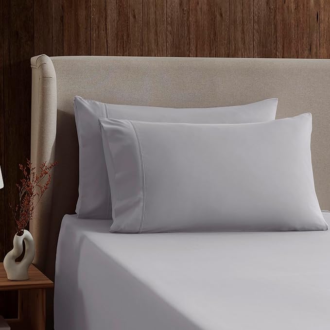 Nestl Full Sheet Set - Luxury 1800 Ultra-Soft Microfiber Full Bed Sheets - Double Brushed - Deep Pockets - Easy Fit - 4 Piece Set - Bedding Sheets & Pillowcases (Full, Grey Lavender)