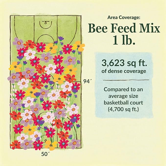 Ferry-Morse Bee Feed Mix Bulk Wildflower Seeds, 1lb
