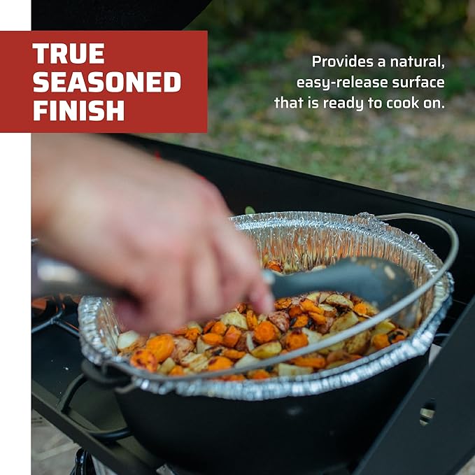 Camp Chef 14-inch Cast Iron Dutch Oven, Lid, and Lid Lifter ,Black/Cast Iron