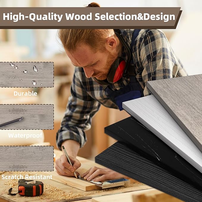 Ludatido 80 Inch TV Stand with 42 inch Electric Fireplace 27 LED Light Entertainment Center for TVs Up to 90" Black Modern Wood Media TV Console with Highlight Cabinet for Living Room Black