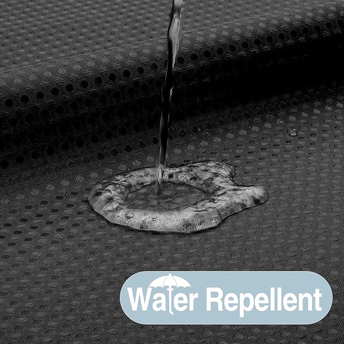 Colorful Star No Hook Waffle Shower Curtain with Snap in Fabric, Waterproof Shower Curtains with See Through Top Window, Hotel Luxury Heavy Duty Bathroom Curtain and Liner Set, 72'' x 75'', Black