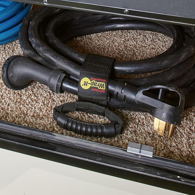 Easy-Carry Wrap-It Storage Straps - 22” (2-Pack) – Heavy-Duty Hook and Loop Cord Carrying Strap, Hanger, and Organizer with Handle for Pool Hoses, Garden Hoses, Cords, Cables and More