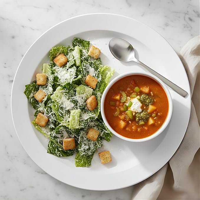 TP 10 Ounce Bowl Set of 6, 4.5" Melamine Small Bowls for Appetizer Snacks Ice Cream Dipping Sauce Side Dish, Unbreakbale and Lightweight, White