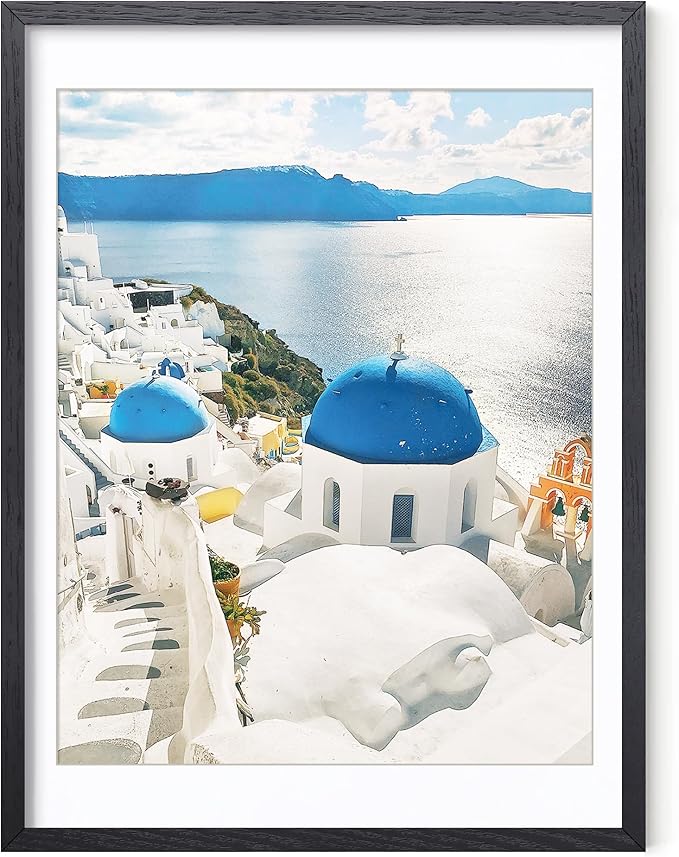 Axeman 18x24 Poster Frame with Mat for 16x20, Solid Oak Wood Picture Frame with Tempered Glass, Wooden 18''x24'' Minimalist Photo Frame with Free Wall Hooks for Art Photo and Prints, Black