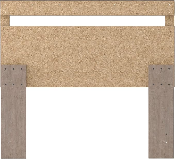 Signature Design by Ashley Flannia Modern Platform Headboard ONLY, Queen, Grayish Brown