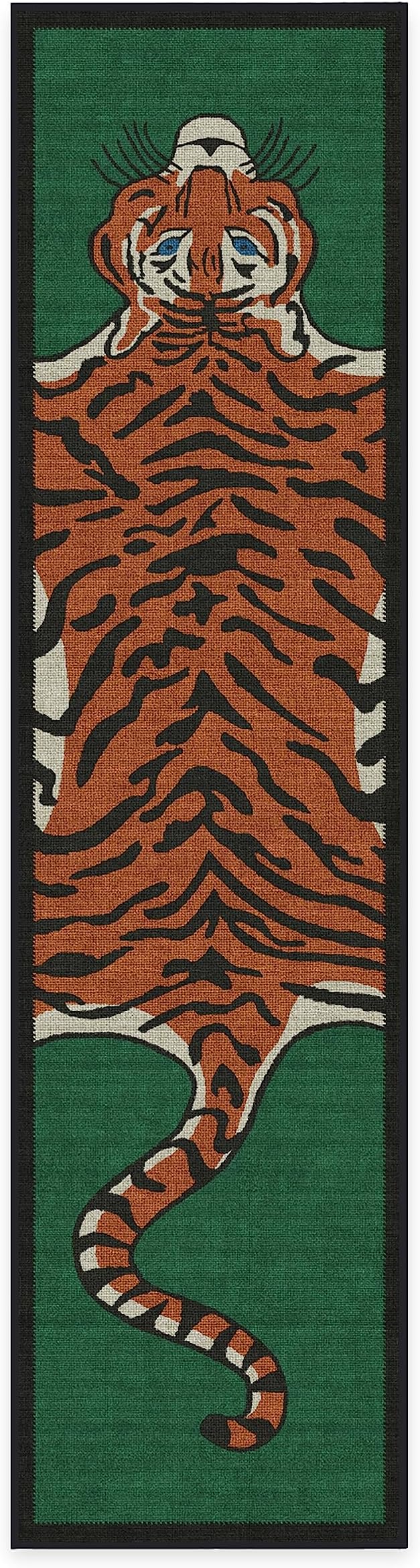 RUGGABLE x Jonathan Adler Machine Washable Modern Runner Rug – Tiger Emerald 2.5x10, Stain-Resistant, Non-Slip – Washable Rug for Hallway, Entryway, Living Room & Kitchen–with Standard Pad
