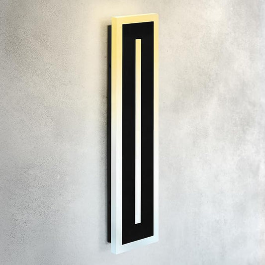 ASD LED 24" Long Wall Mount Light Fixture, Outdoor & Indoor Linear Sconce | 3CCT, Dimmable, Waterproof, Anti-Rust, ETL Listed | 24W 1630LM 3000-5000K 100-277V | Exterior Porch Lighting | Black
