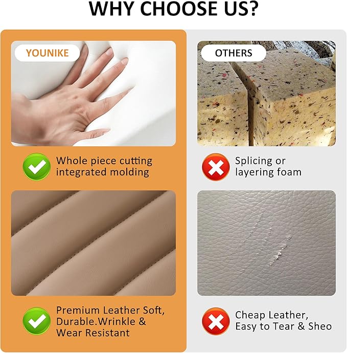 YOUNIKE Home Office Desk Chair with Wheels Armless Vanity Chair with Back Comfy Modern Leather Upholstered Rolling Task Chair Swivel Small Cute Sewing Chair No Arms Wide Adjustable Ergonomic All Khaki