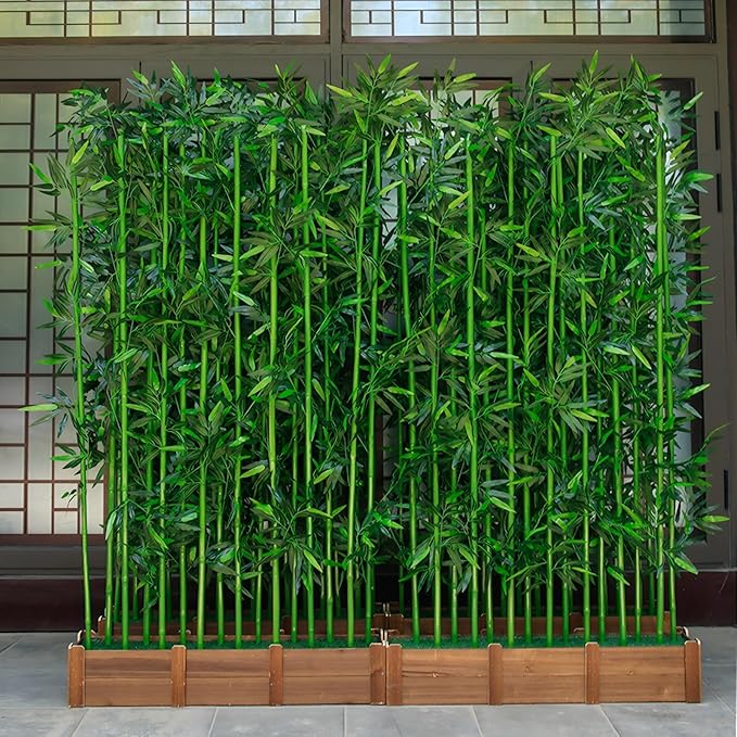 16-Pack 5ft Artificial Privacy Fence | Faux Plant with Realistic Silk Leaves for Indoor Decor & Outdoor Garden – UV-Protected, Waterproof Tall Screen Set
