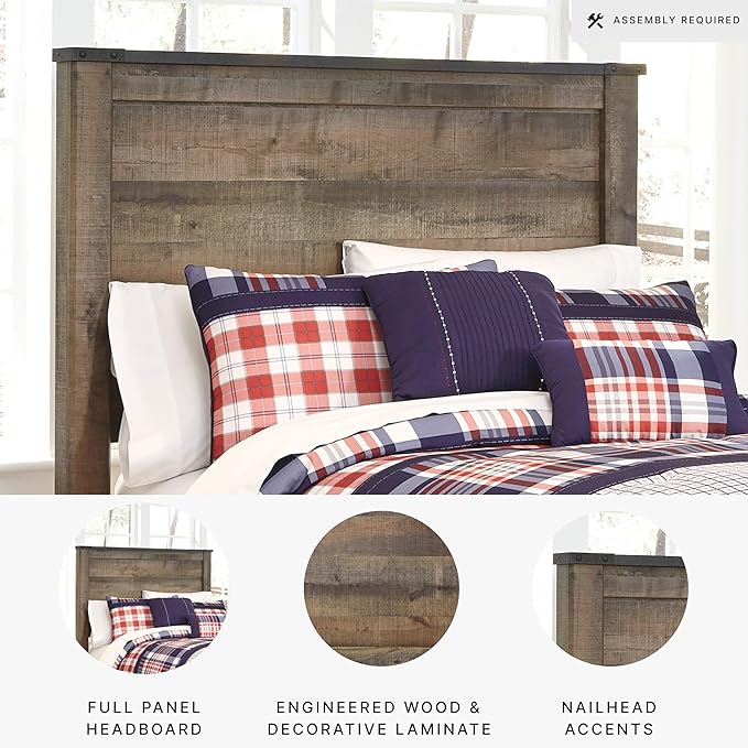 Signature DESIGN BY ASHLEY B446-87 Full Panel Headboard, Brown