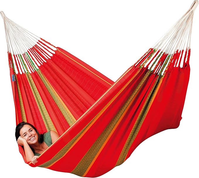 LA SIESTA Flora Chilli - Organic Cotton Family Classic Hammock Size King