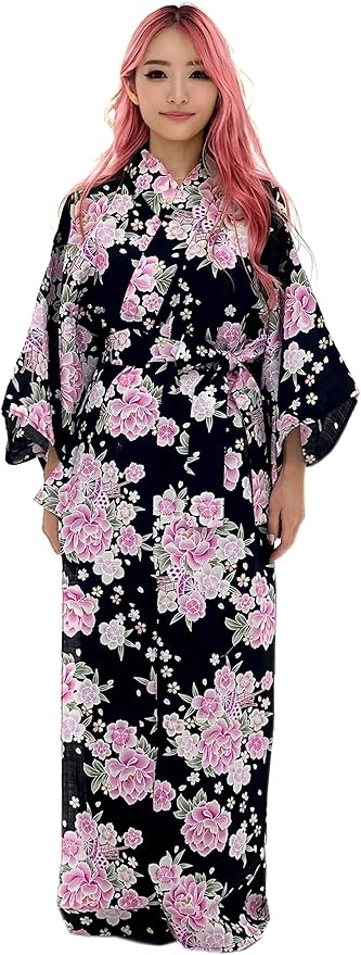 Kimura Jitsugyo Women's Kyoto Traditional Easy Wearing Kawaii Yukata Robe(Japanese Casual Kimono) Set 2