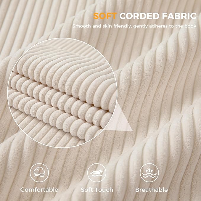 MAXYOYO 3 Seater Couch for Living Room, Boneless Couch with Tufted Cushion & Backrest, Upholstered Floor Sofa with Armrests, Sofa in A Box, No Assembly Required, Beige