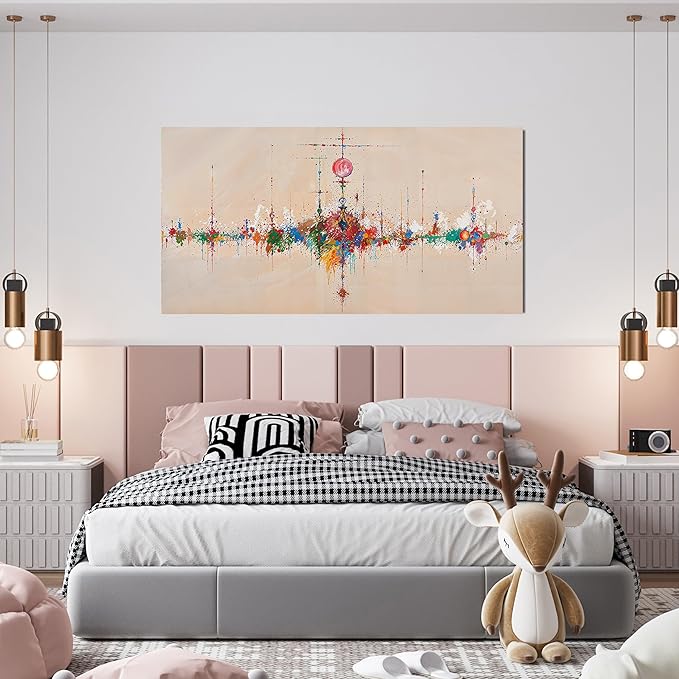 Canvas Wall Art Decor Wall Art Pictures for Living Room Artwork for Walls Abstract Colorful Wall Art Prints Abstract Canvas Art Wall Decor Hallway Wall Art Decorations Bedroom Home Decor 20" X 40"