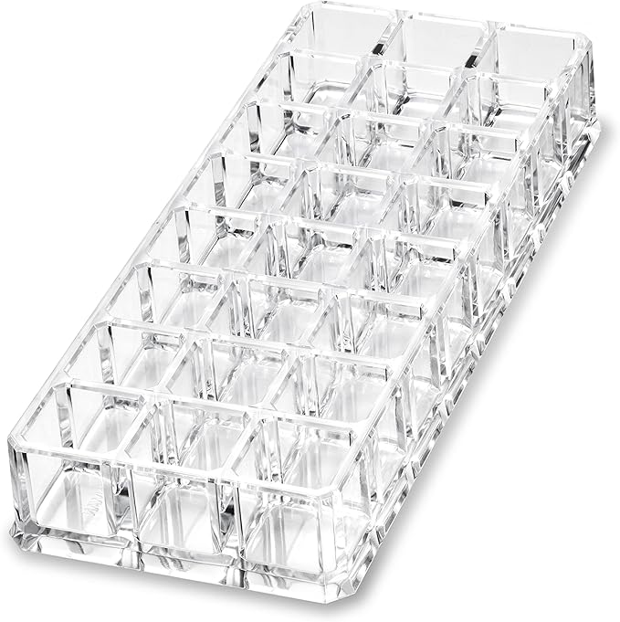 BY ALEGORY (Set) Acrylic Lipstick Organizer & Makeup Brush Organizer 48 Space Storage Refillable Container Beauty Cosmetic Display Case