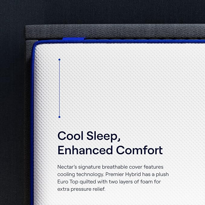 Nectar Hybrid Twin Mattress 12 Inch - Medium Firm Gel Memory Foam - Steel Springs - Cooling Technology - 365-Night Trial - Forever Warranty