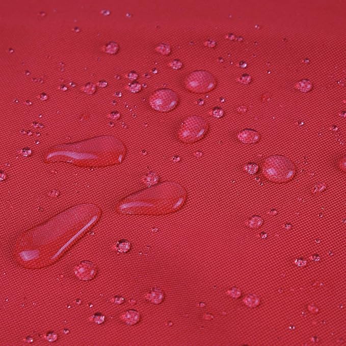 Phantoscope Pack of 2 Outdoor Waterproof Solid Throw Decorative Pillow Cover Decorative Square Outdoor Pillows Cushion Case Patio Pillows for Couch Tent Sunbrella (18''x18'',Red)