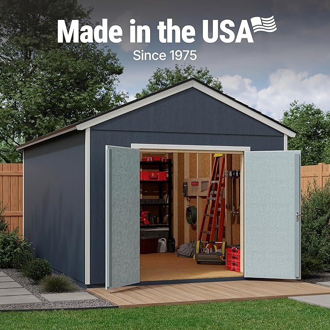Handy Home Products Rookwood 10x16 Do-It-Yourself Wooden Storage Shed- Does not Include Floor kit, Paint, or Roofing Shingles