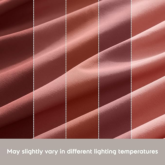 Nestl Full XL Sheet Set - Luxury 1800 Ultra-Soft Microfiber Full Extra Long Bed Sheets - Double Brushed - Deep Pockets - Easy Fit - 4 Piece Set - Bedding Sheets & Pillowcases (Full XL, Pink Clay)