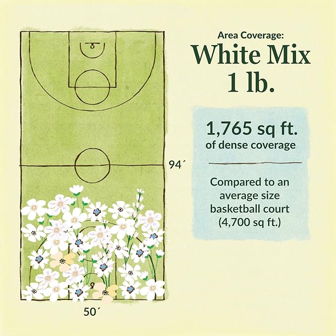 Ferry-Morse White Mix Bulk Flower Seeds, 1lb
