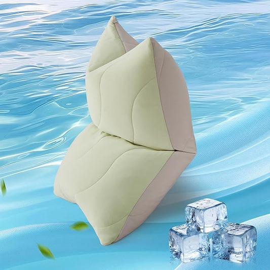 Three Geese Cooling Goose Feather Down Pillows Standard Size for Sleeping, Q-Max>0.45, Cool Hotel Quality Bed Pillows for Hot Side Stomach Back Sleepers, Washable Removable Cover, 20" x 26”